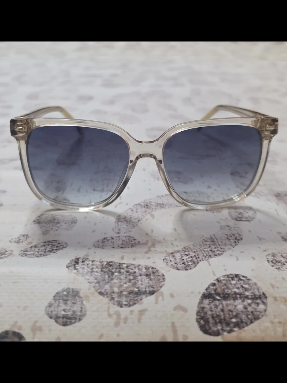 Carrera Women's Clear Frame Sunglasses with Blue Gradient Lenses